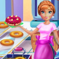 Annie Cooking Donuts