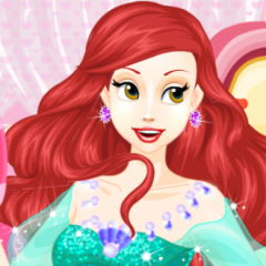 Ariel Wedding Hair and Dress