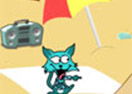 Cat vs Dog at the Beach