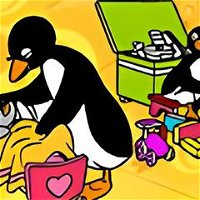 Colorea a Pingu con sus Juguetes