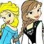 Colorear a Anna y Elsa