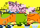 Colorear a Peppa Pig de Paseo