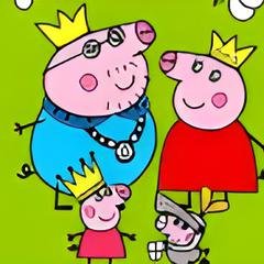 Colorear a Peppa Pig y a su Familia