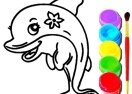 Dolphin Coloring Book