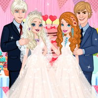 Elsa and Anna Wedding Party