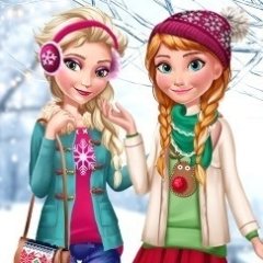 Elsa and Anna Winter Trends - Juega gratis online en 