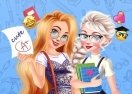 Elsa and Rapunzel: Back to School