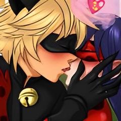 Ladybug and Cat Noir Kissing