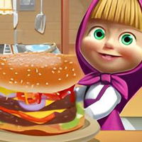Masha & The Bear: Cooking Big Burger