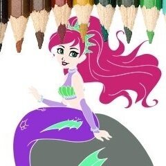 Mermaid Coloring Book Game