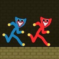 Red and Blue Stickman Huggy